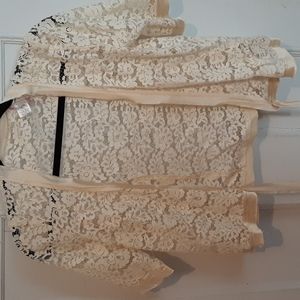 Rebecca Taylor wrap shawl ivory color size 6